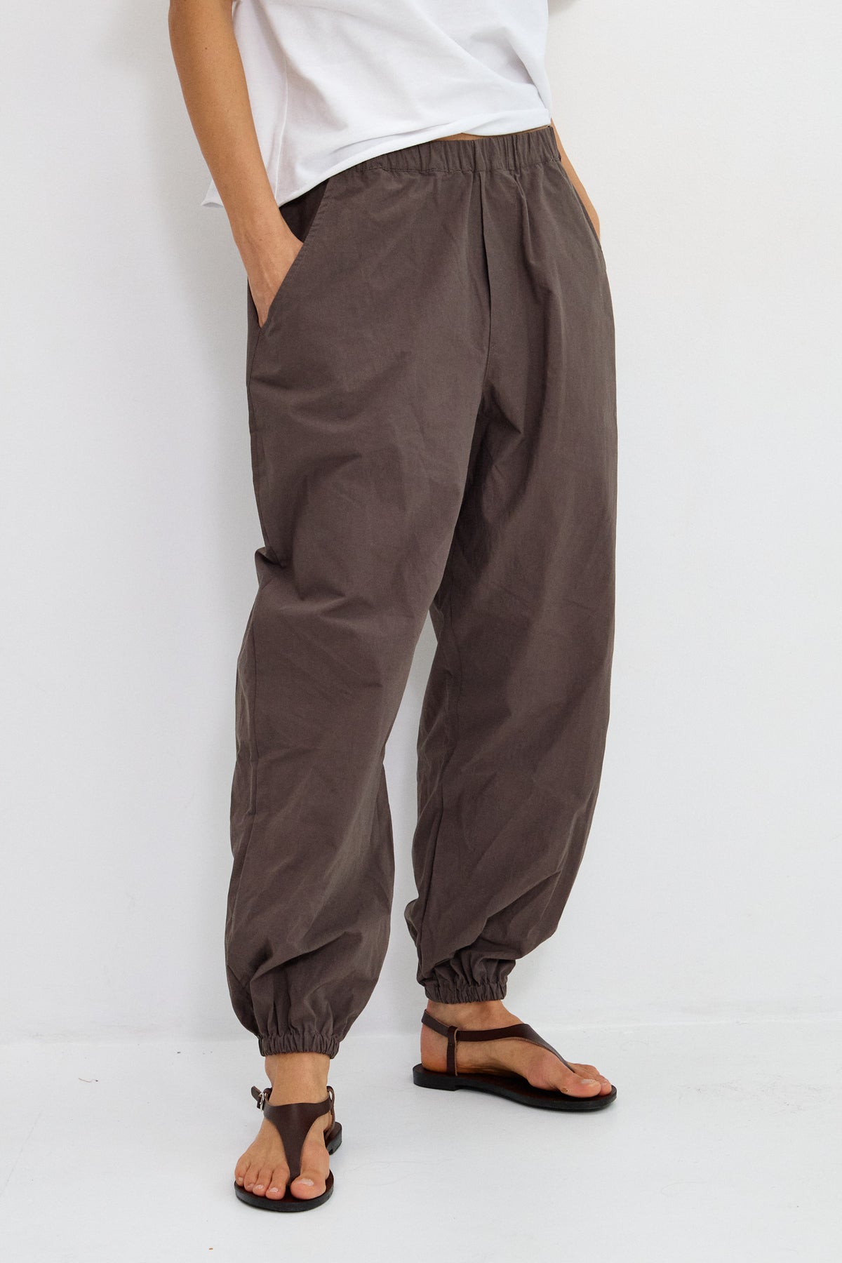 מכנסי בלון אריג כותנה